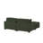 4-Piece Upholstered Green Corduroy Modular Sectional Sleeper Sofa Set With Armchairs & Removable Ottomans-2132590688