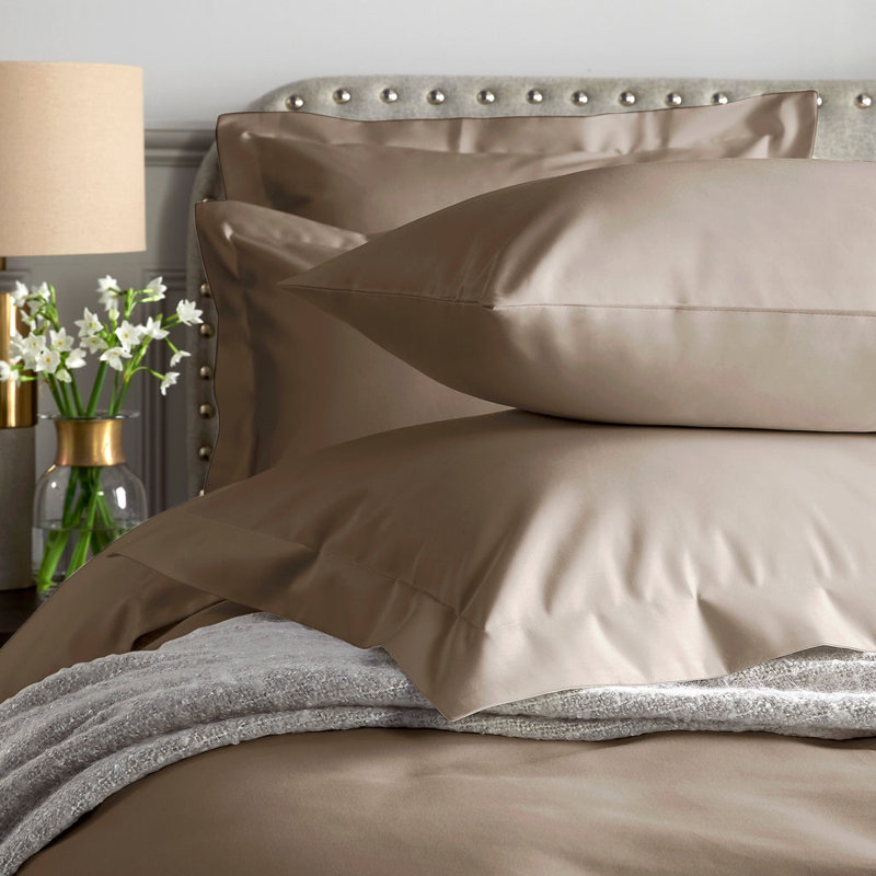 1000 Thread Count Sateen Oxford Pillowcase, Flax