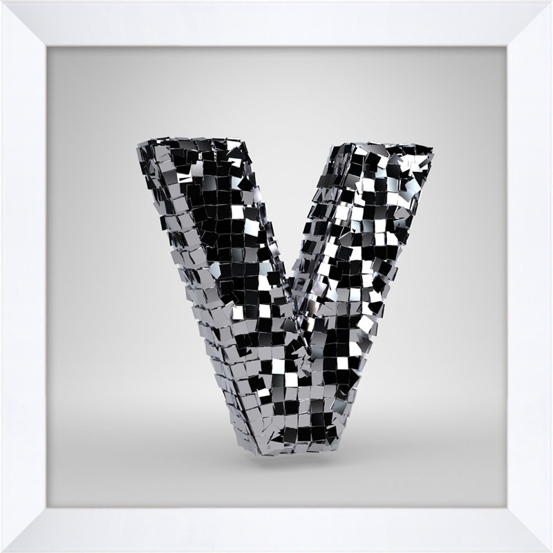Disco Letter V Print by Mat Sanders