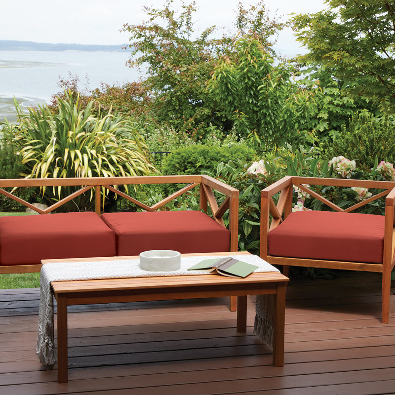 Jaylon Outdoor Dining Chair Cushion Cover, 17" W x 15" D, Mushroom