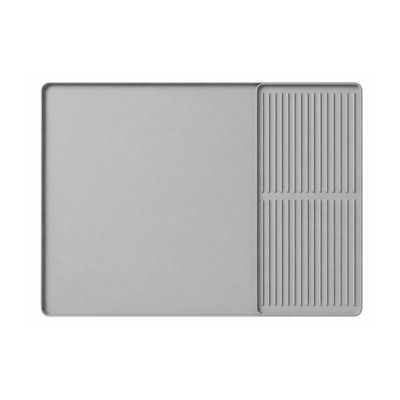 Tapis de café en silicone avec rebords surélevés, tapis de bar 2 en 1 pour comptoir avec tapis de séchage de la vaisselle amovible, tapis antidérapant et résistant à la chaleur, 23,6 po x 15,74 po, noir