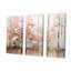 Minimalisme, forêt rose et or - ensemble d'art mural sur toile forêt-107772248-107772246