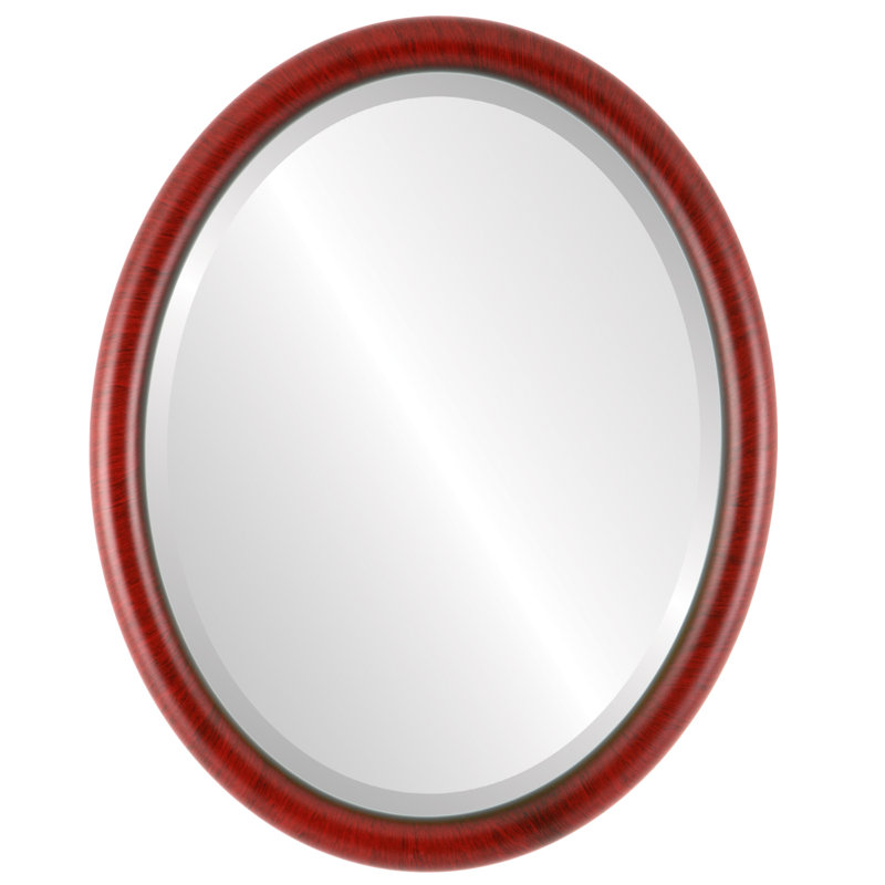 Rowles Oval Mirror, Vintage Cherry, 25.375" x 21.375"