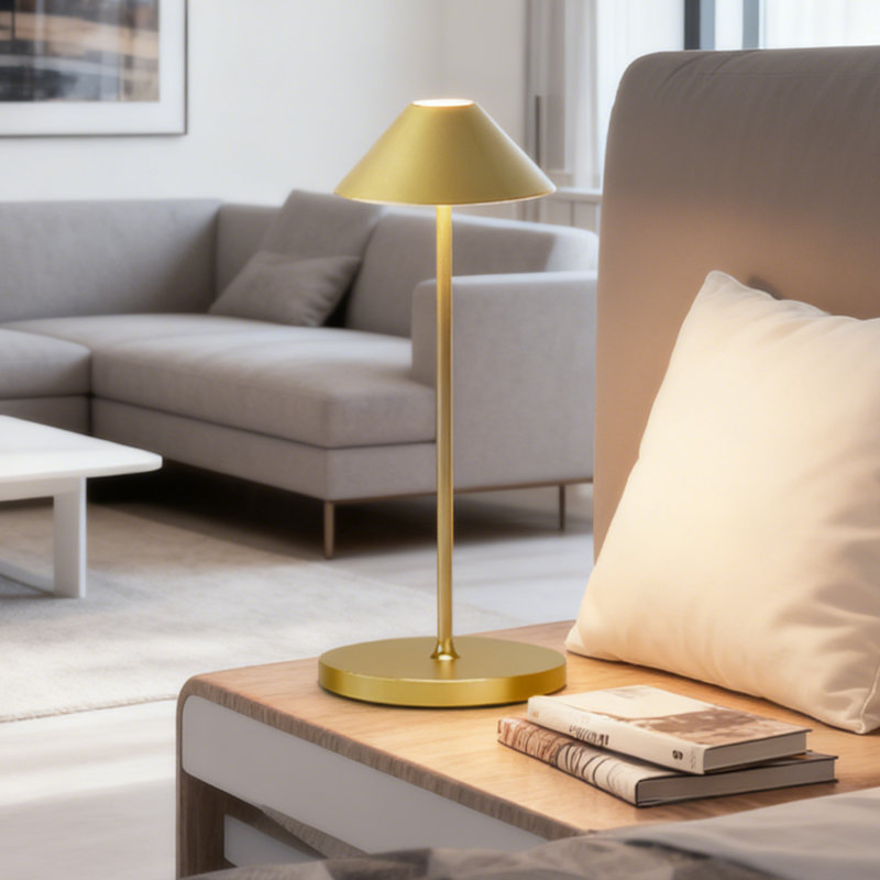 16 po Lampe de table Mid-Century Modern, Simple, Blanc, Touch