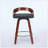 2PCS Swivel Cushion Seat Stools With Wood Back-1850444641