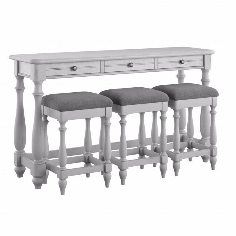 Table With Three Dining Stools