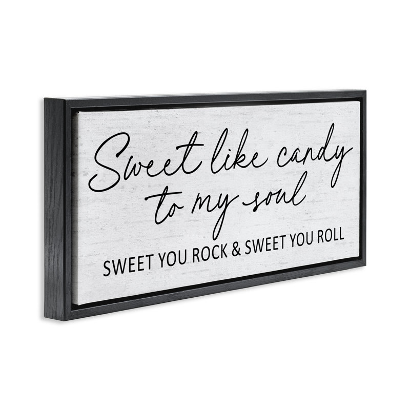 Cadre flottant Sweet Love Candy, H 11 po x l 25 po, Cadre flottant noir de jais