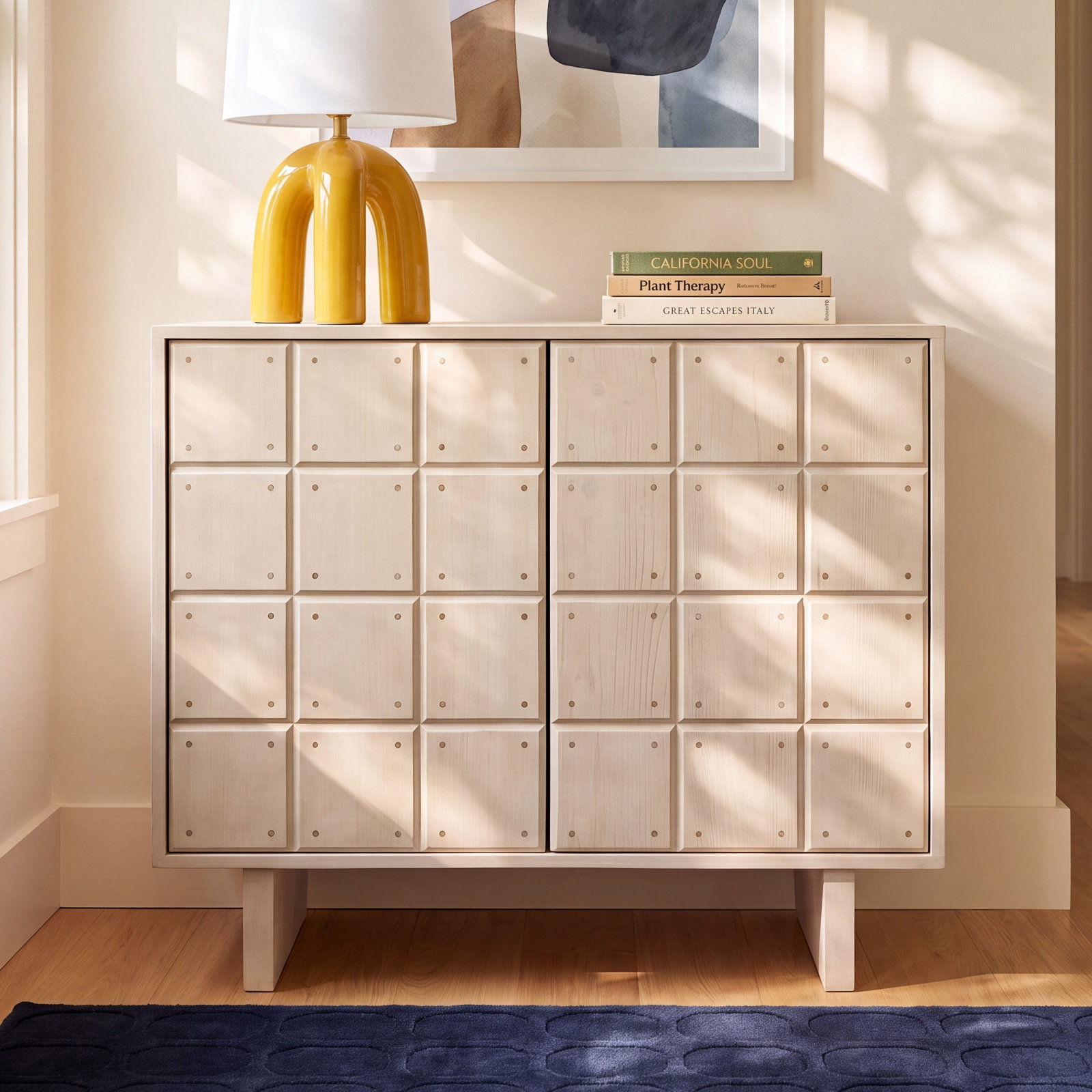 2-Door Enclosed Accent Cabinet, Sand