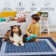 Geometric Bordered Machine Washable Rug with Rubber Backing for Living Room Modern Non-Slip Dining Room Rug Easy-Cleaning Floor Carpet for Bedroom