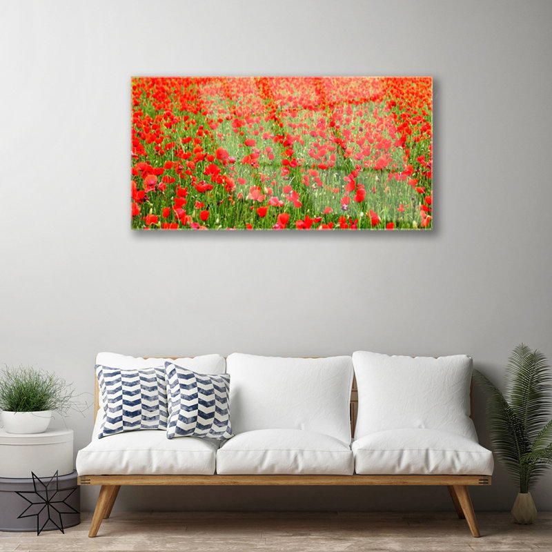 Nature Poppies - No Frame Print on Glass