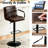  Modern Adjustable Swivel Bar Stools with High Back, Faux Leather Upholstered Counter Height Chairs (Set of 2)-478387195