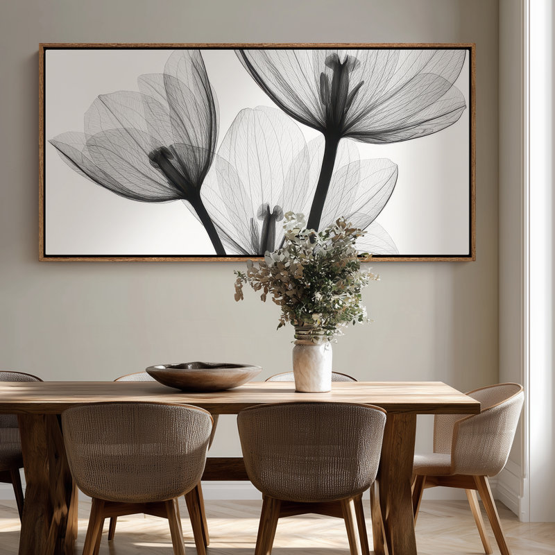 Très grand art mural rétro encadré pour art classique, H 30 po x l 60 po, Naturel