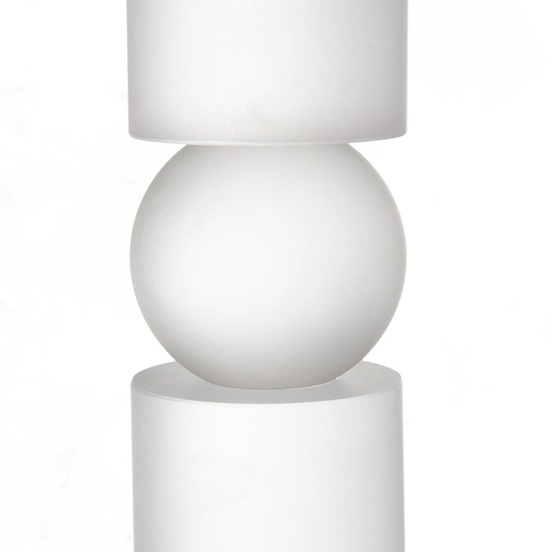 Porte-bougie moyen en verre D3.1X11, H 11 po x l 3,1 po x P 3,1 po