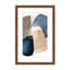 Abstract Blue Brown Blocks by  - Picture Frame Painting on Paper-131292262-131292258-131292251