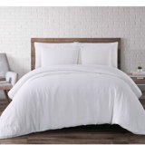 Nena Modern & Contemporary 100% Linen Percale Duvet Cover Set