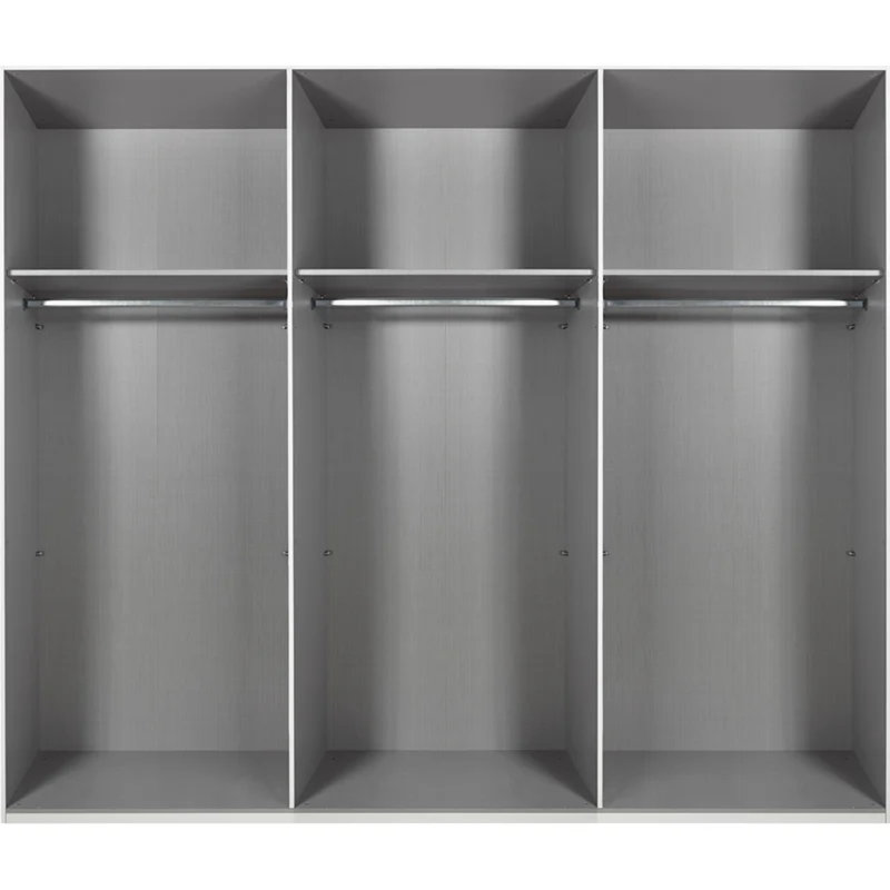 Lerone 3 Door Manufactured Wood Wardrobe, White