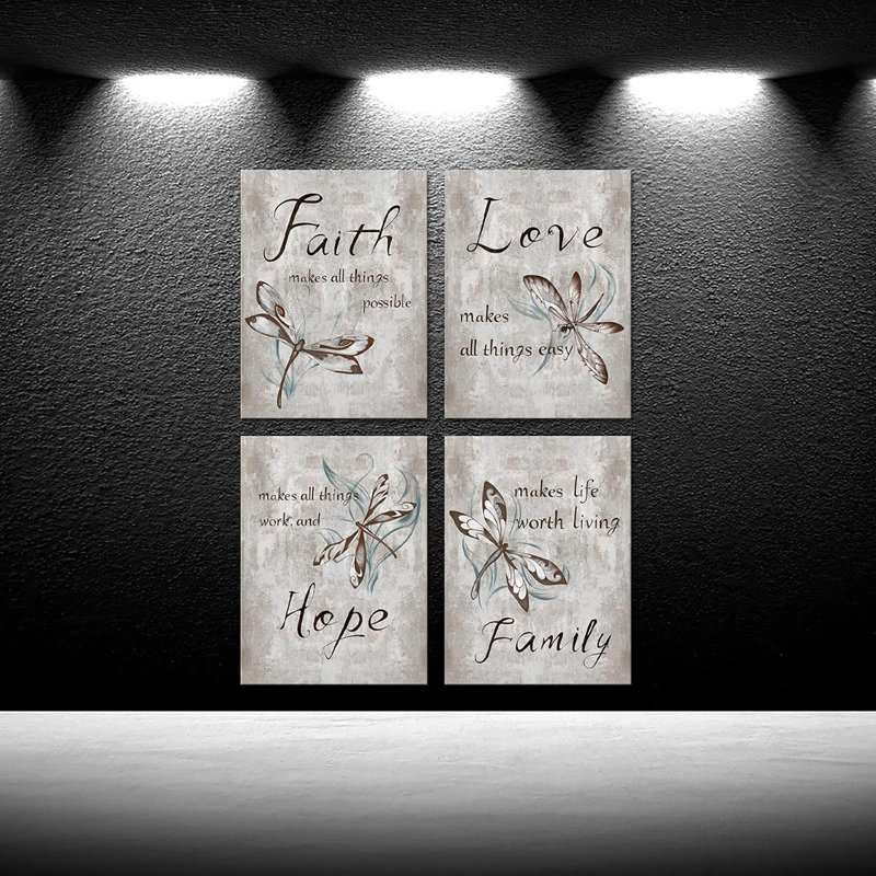 4 Piece Wrapped Canvas Wall Art