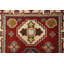 Tapis vibrant géométrique rouge Kazak Harmony 2x3