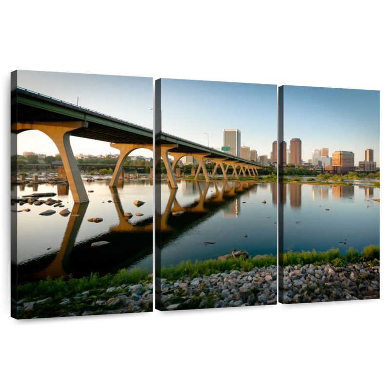 Rorry Manchester Bridge Reflection, 36" H x 57" W