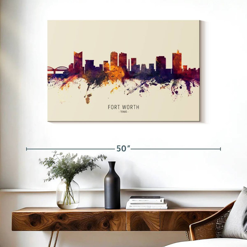 Skyline de Sirçi Fort Worth, Texas IV, H 26 po x l 39 po