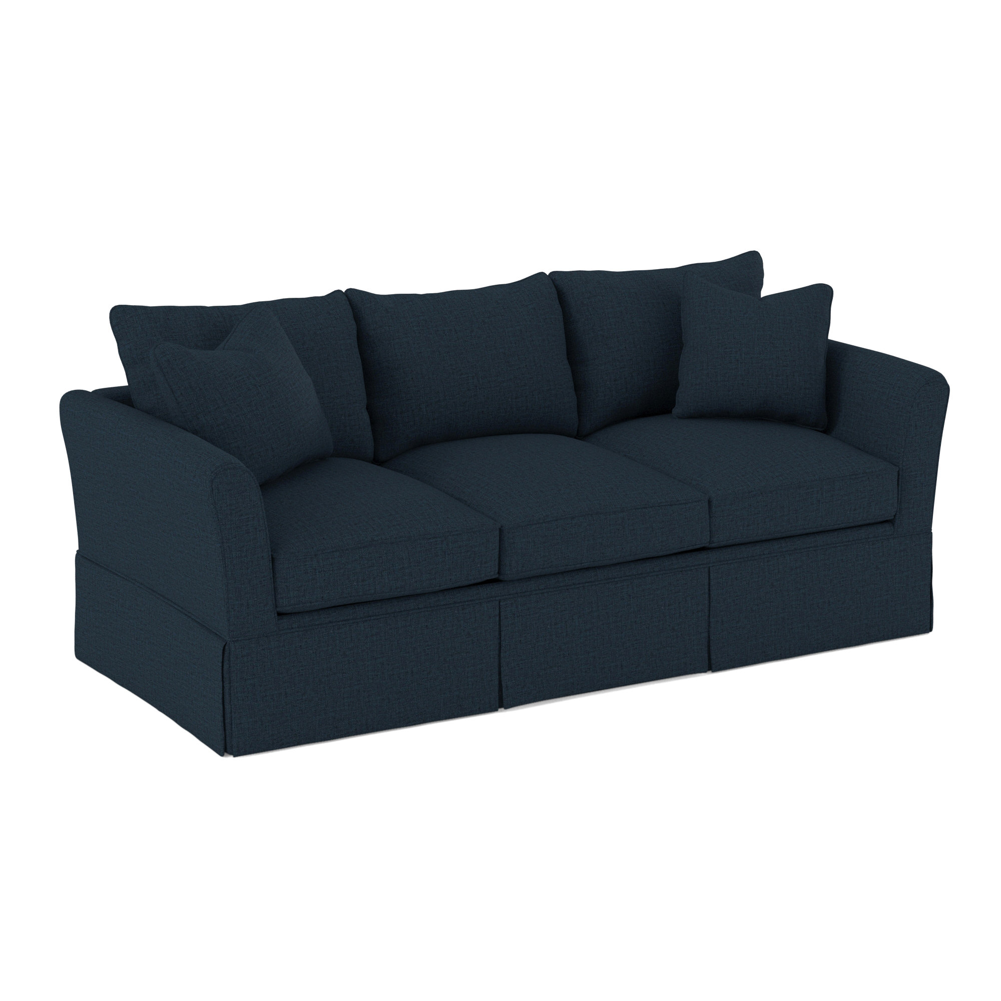 Shelby 82'' Upholstered Sofa, Zuma Navy Textured Linen