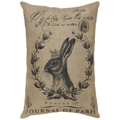 Wyrick Jute / Sisal Reversible Throw Pillow