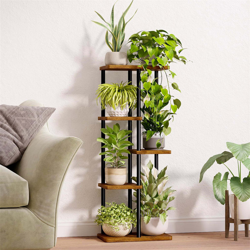Plant Stand, Black/Brown