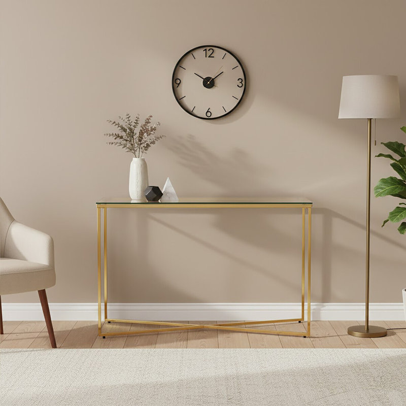 Redd 120cm Glass Top Console Table