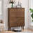 Medieval Modern Independent Shoe Cabinet, Walnut Shoe Storage Cabinet,, Fence Shoe Cabinet with 2 Flip Drawers, Suitable For Corridors And Entrances-129893944