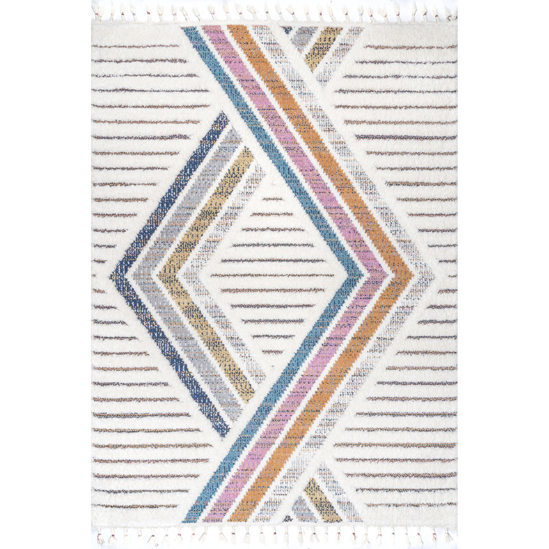 Tapis à motif géométrique Parrino, Rectangle 5 pi 3 po x 8 pi 2 po