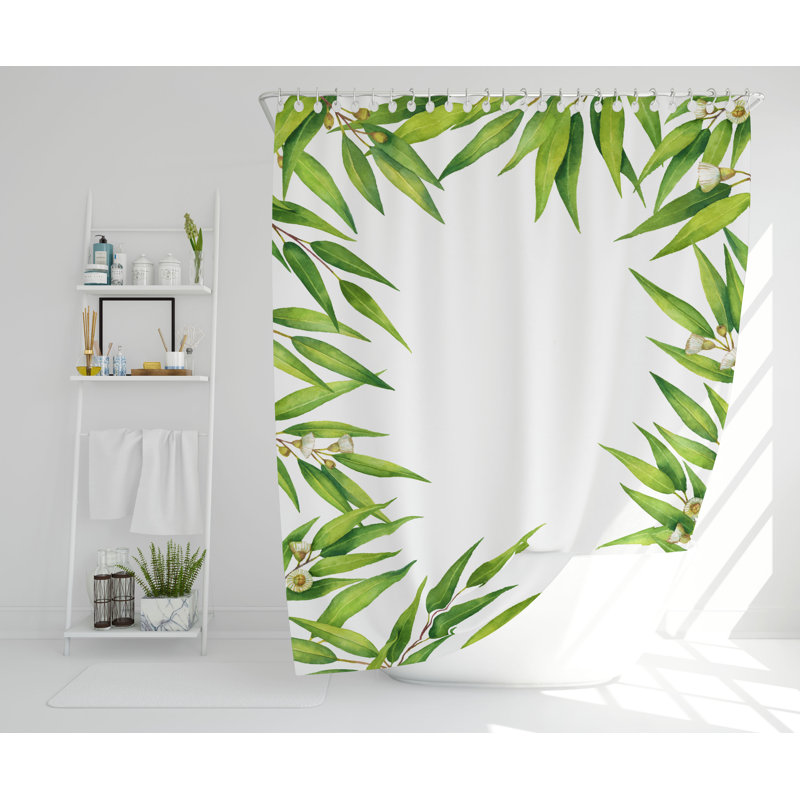 Rozlynn Polyester Shower Curtain, 168cm H x 168cm W
