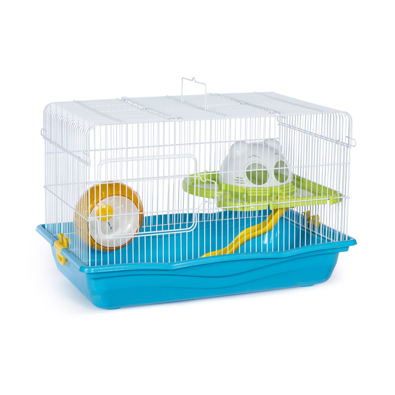 Cage à hamster avec plateforme Cherronda, Grand (H 14,25 po x l 13,375 po x P 21,625 po), Bleu
