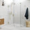 Illume 57 in. x 34 in. x 78 in. 90-degree Fully Frameless Wall Hinged Glass Shower Enclosure