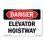 Elevator Hoistway Plastic Sign 10" X 7"