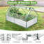 Lit de jardin surélevé en métal galvanisé avec couvercle pour serre 2 pièces 6 x 3 x 3 pi Denishia-96335041-123785065