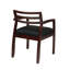 Chaise de salle d'attente en tissu avec structure en bois Nabhan-765584397
