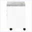 Classeurs mobiles, 3 tiroirs roulants, support pour imprimante, contemporain moderne, stratifié gris ardoise blanc neige | Blanc | Panneau de particules-130913166