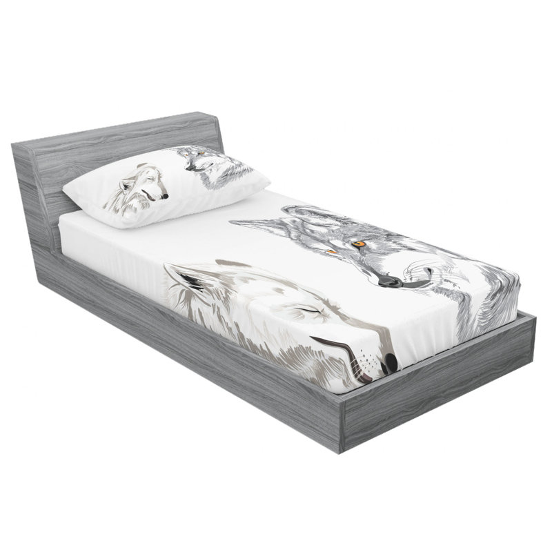 Microfiber Sheet Set, Twin Sheet Set with Fitted Sheet
