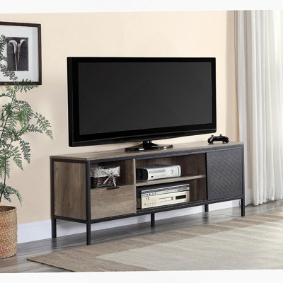 Functional TV Stand With Drawer And Multiple Storage Compartments, Perfect For Organizing Entertainment Accessories And Enhancing Home Decor