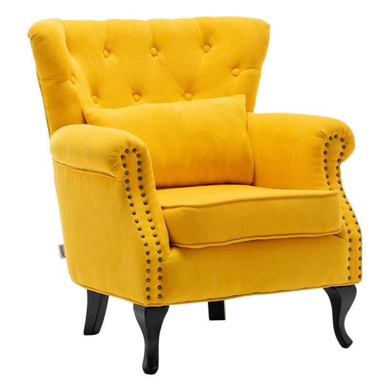 Amalfi Upholstered Armchair, Yellow
