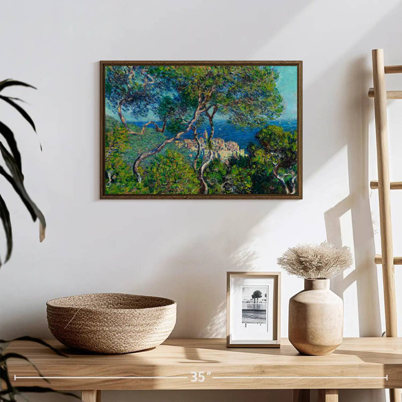 Bordviera 1884, 19 po x 13 po, Cadre flottant en noyer