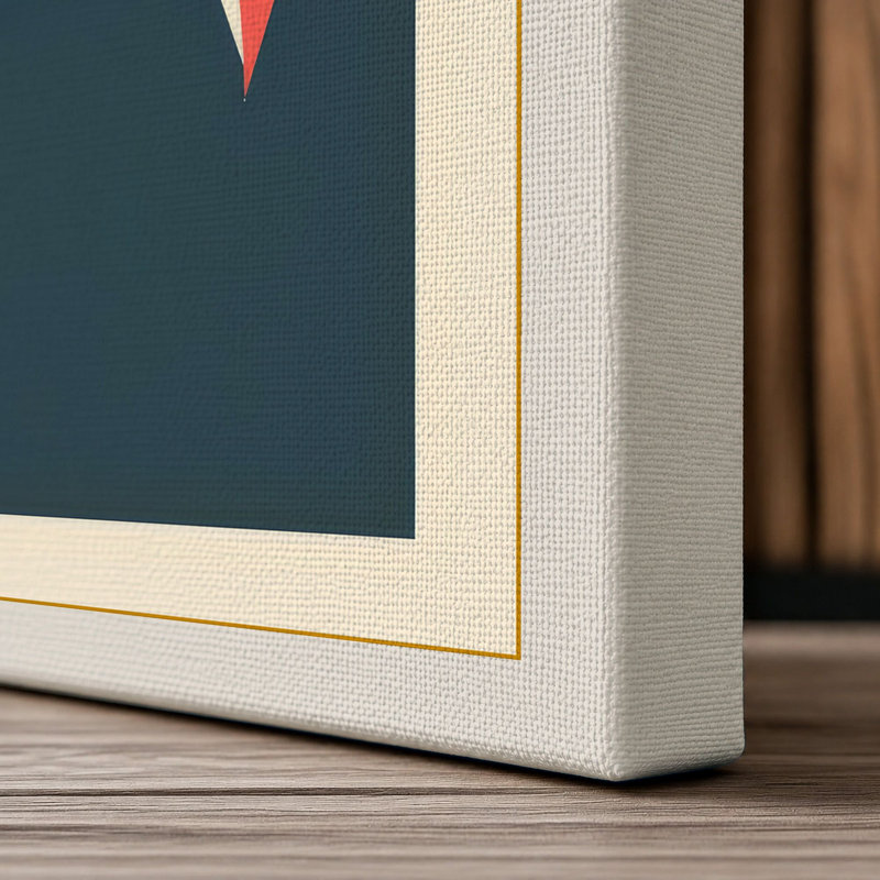Streamlined Aircraft Mid-Century - Wrapped Canvas, 24x16 - 61.0 x 40.6 cm, Cream Border