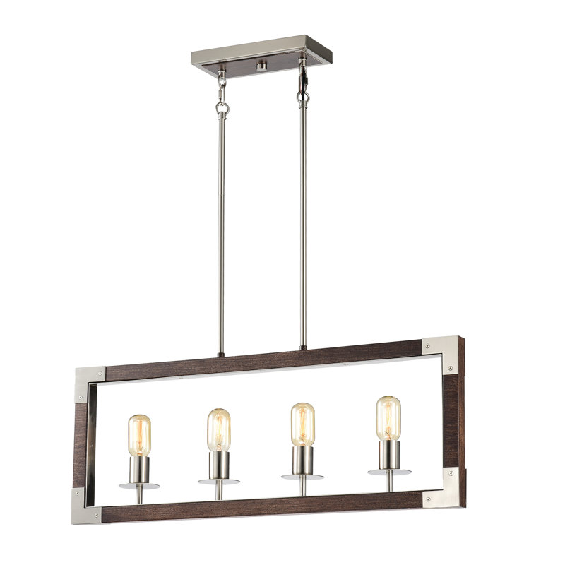 Lustre rectangulaire à 4 lumières Lafontaine