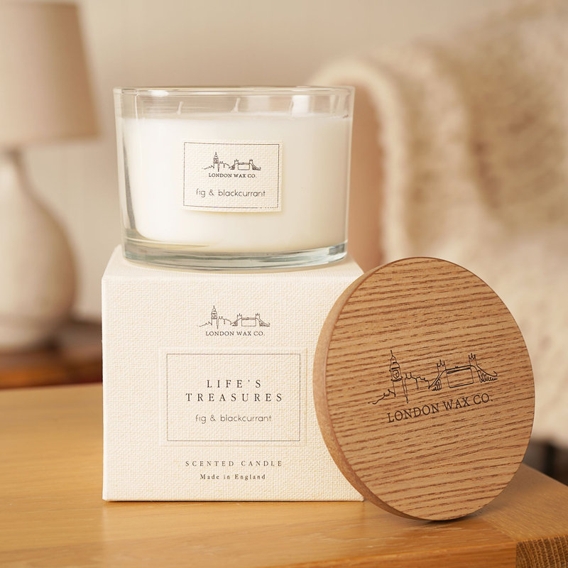 Scented Jar Candle with Glass Holder