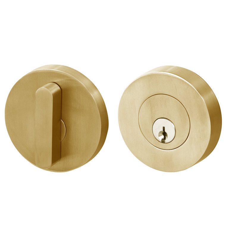 Single Cylinder Deadbolt, Satin Brass