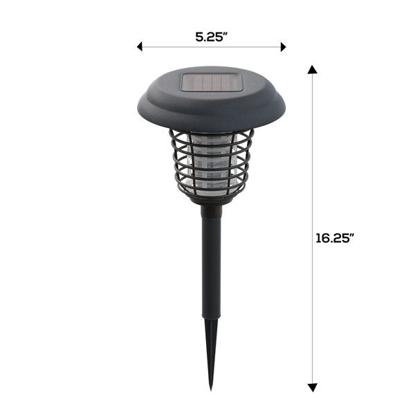 2 PCS Solar Bug Zapper Outdoor,Solar Powered Mosquito Zapper Mosquito  Killer Fly Zapper Lighting Lamp Stake Landscape Fixture Mosquito Repellent  for