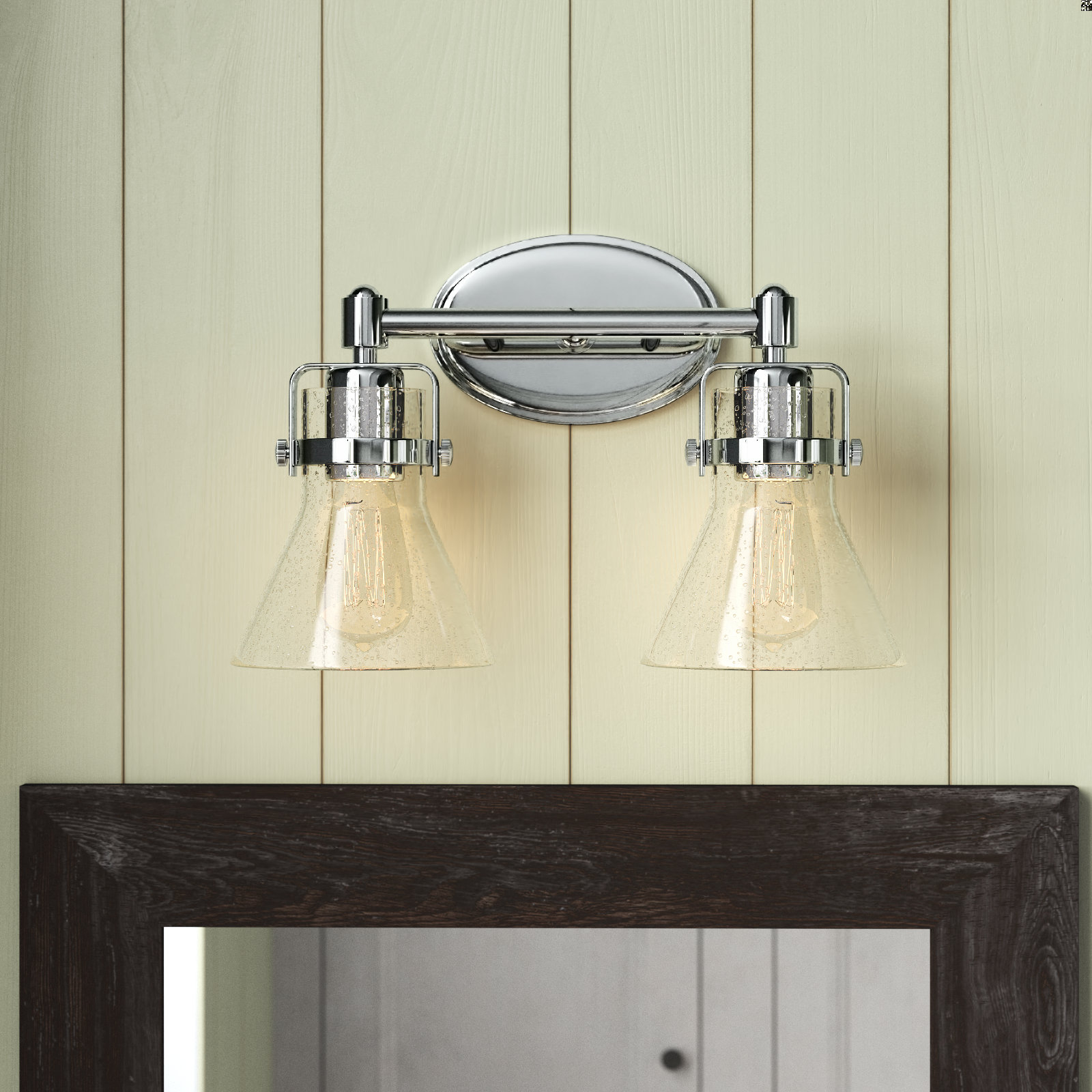Nare Dimmable Vanity Light, No, Polished Chrome, 2 Lights