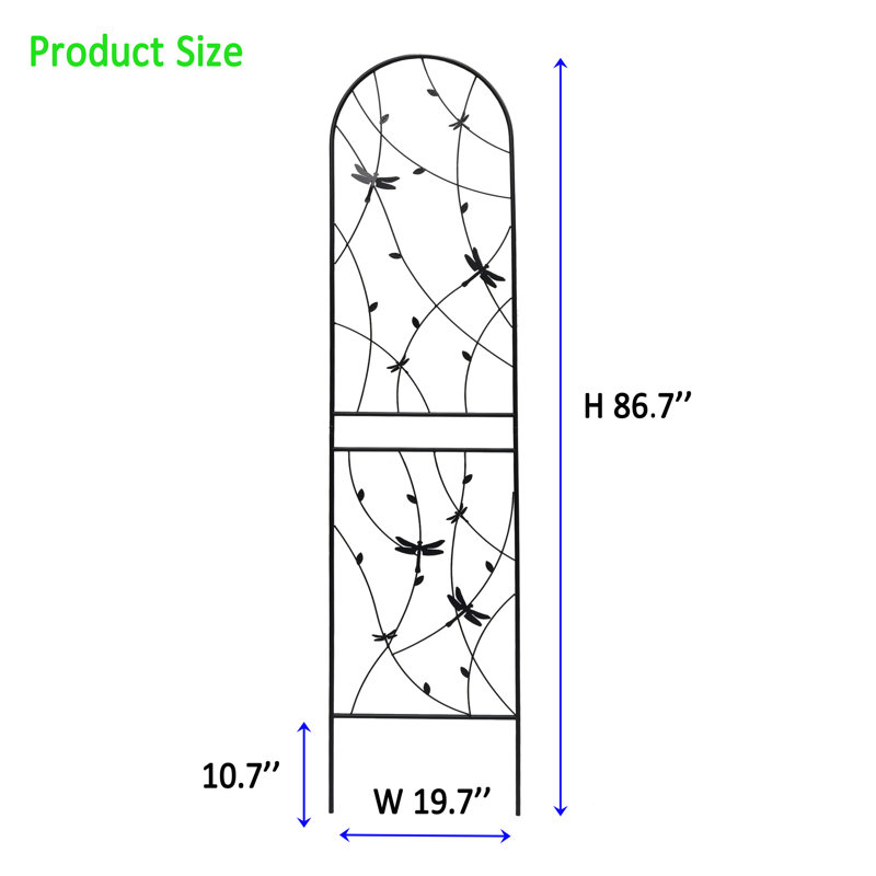 Treillis extérieur antirouille 86,7 "x 19,7", paquet de 2 jardin en métal pour treillis de croissance, antirouille, structure d'escalade
