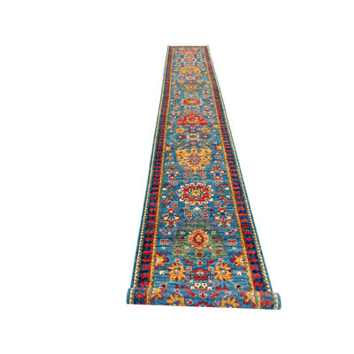 One-of-a-Kind 2'8" X 19'2" 1950s Wool Area Rug in