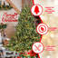 Arbre de Noël 8 pi avec 900 lumières UL - branches mixtes PE / PVC, 2673 pointes, base large pour les espaces spacieux, structure à charnières, support en métal stable-340328686